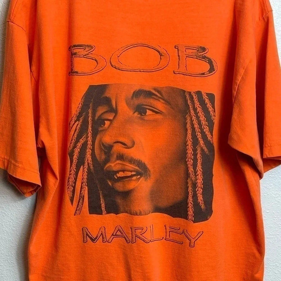 VINTAGE 90’s/Y2K Bob Marley Double Sided Portrait T-shirt. - Picture 5 of 11